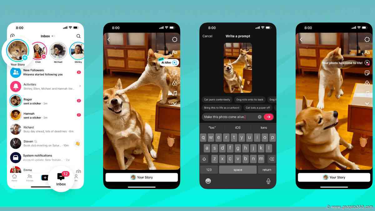 TikTok Introduces New AI Alive Tool to Create Videos From Photos in Stories