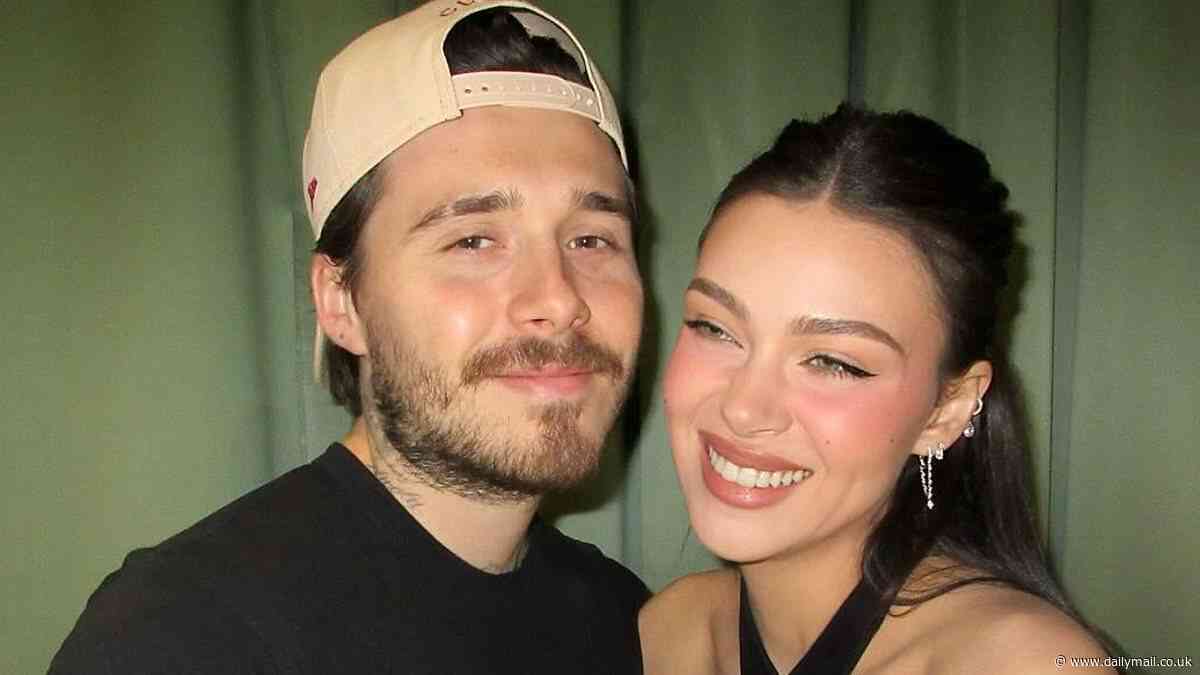 Brooklyn Beckham and Nicola Peltz ignore feud as they post photos from latest promo event... but actress' followers urge the couple to ditch the LA parties and make amends with his family