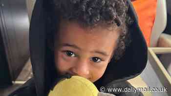 Kylie Jenner shares rare photos of son Aire, 3, as he cuddles up to a toy in adorable update