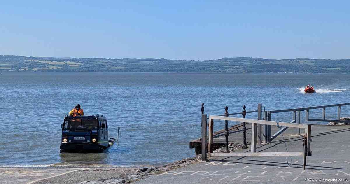 Two brought safely to shore after getting caught in rising tide off Wirral coast