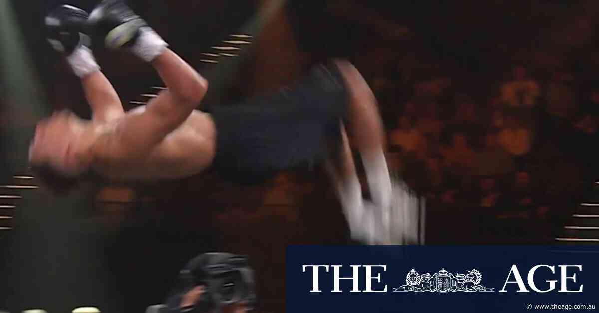 Boxer's backflip celebration