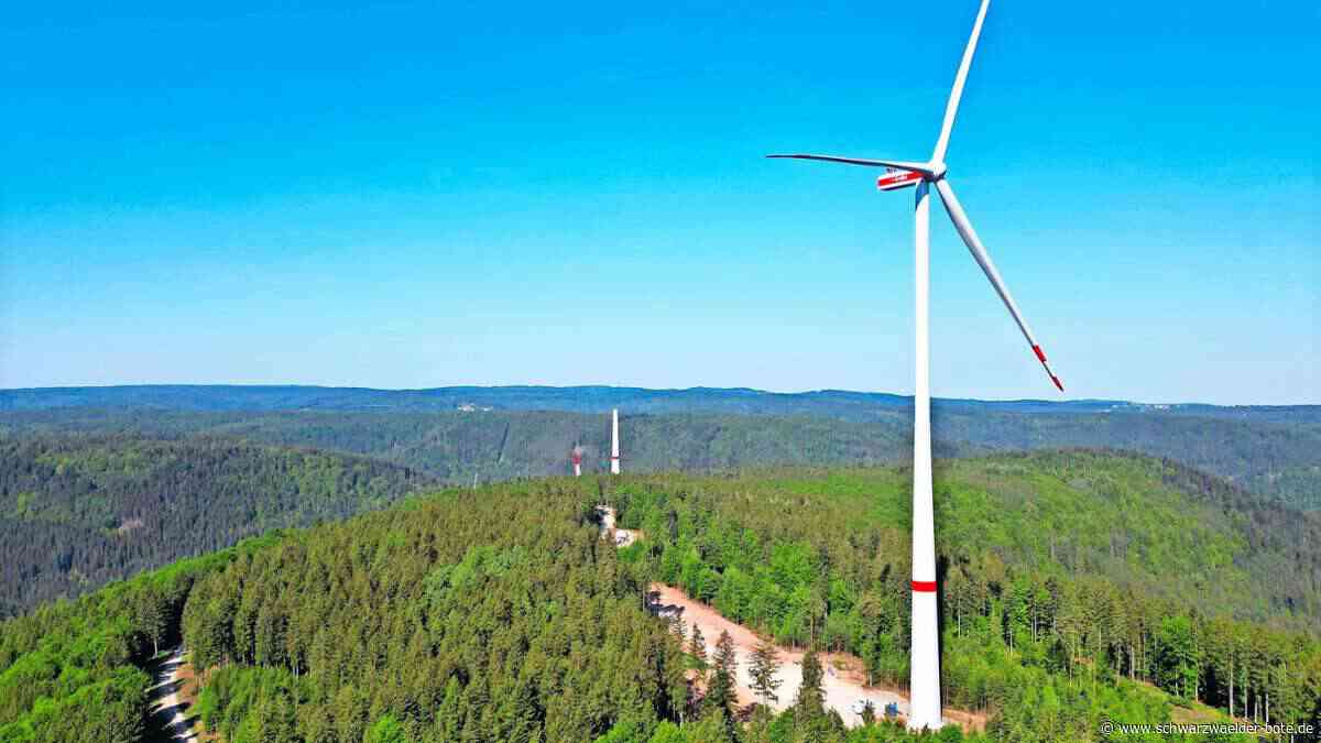 Windpark in Bad Wildbad: Das erste Windrad auf dem Kälbling ist fertig