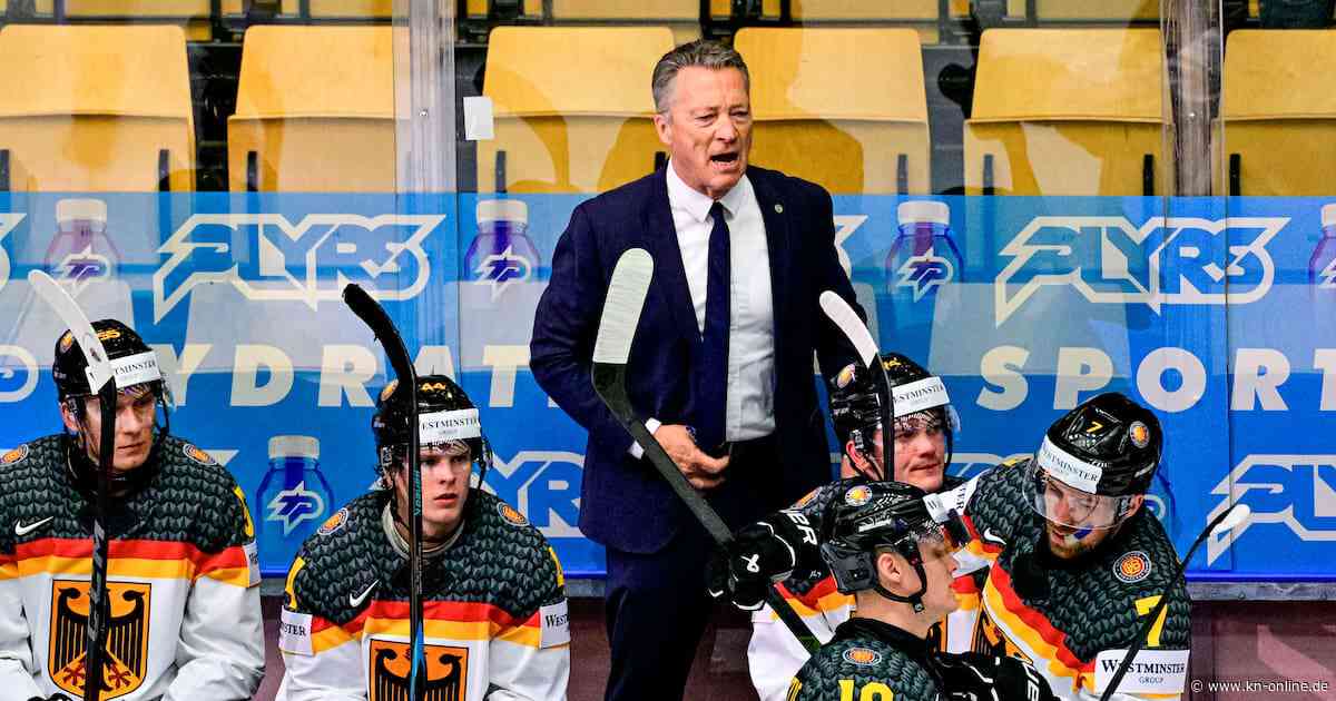 Loch im Eis bei der Eishockey-WM in Dünemark