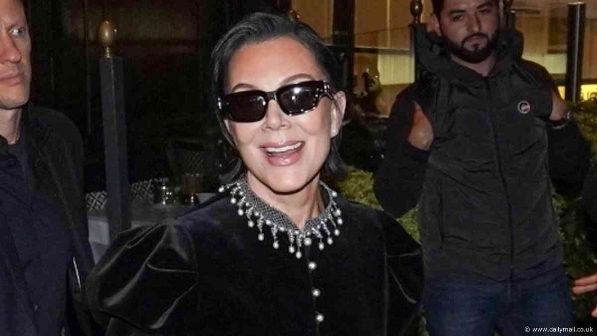 Kris Jenner shows off her taut visage as she makes a glamorous exit from Paris restaurant with daughter Kim Kardashian after court appearance over $10m jewellery heist