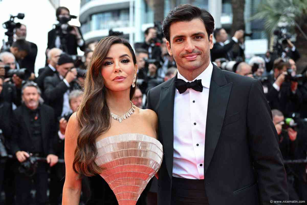 Avant le Grand Prix d'Imola ce week-end, le pilote de F1 Carlos Sainz s'offre une parenthèse avec Eva Longoria sur le tapis rouge du 78e Festival de Cannes