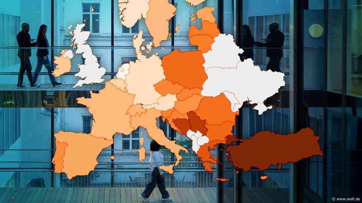 Deutschland fast Schlusslicht – So viel arbeiten die Deutschen im Europa-Vergleich