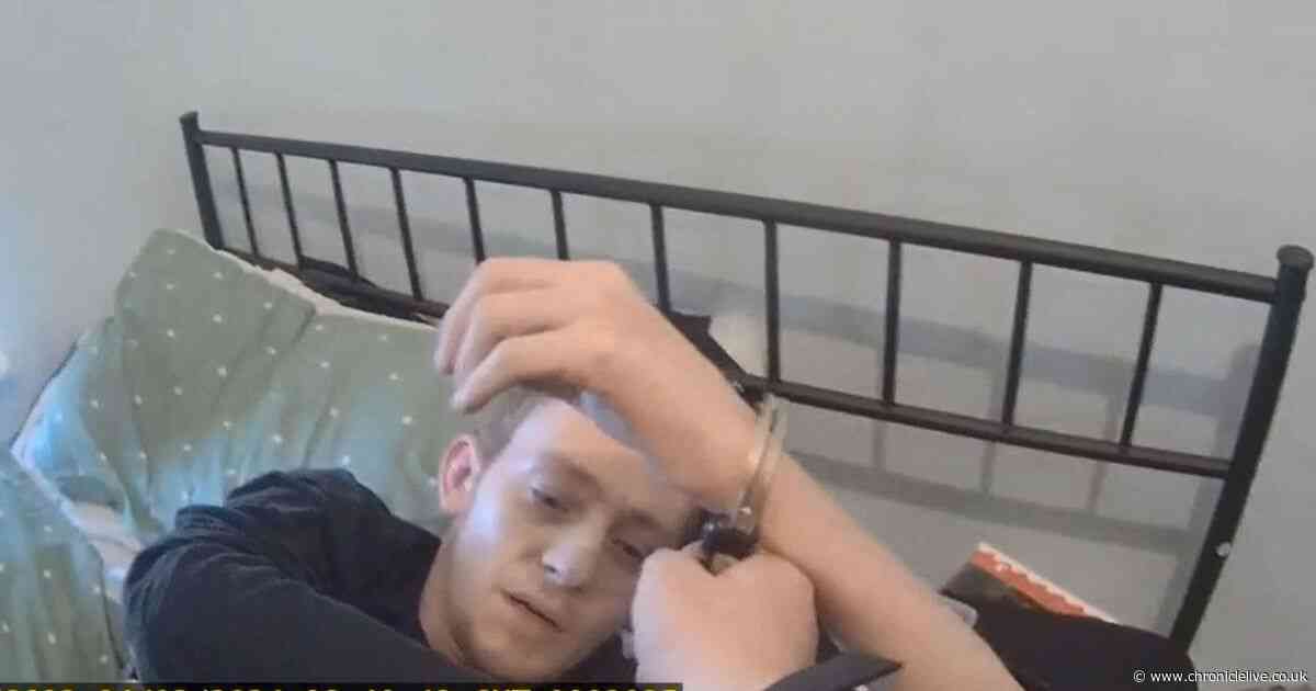 See moment Reece Galbraith is arrested in bed over fatal Violet Close explosion