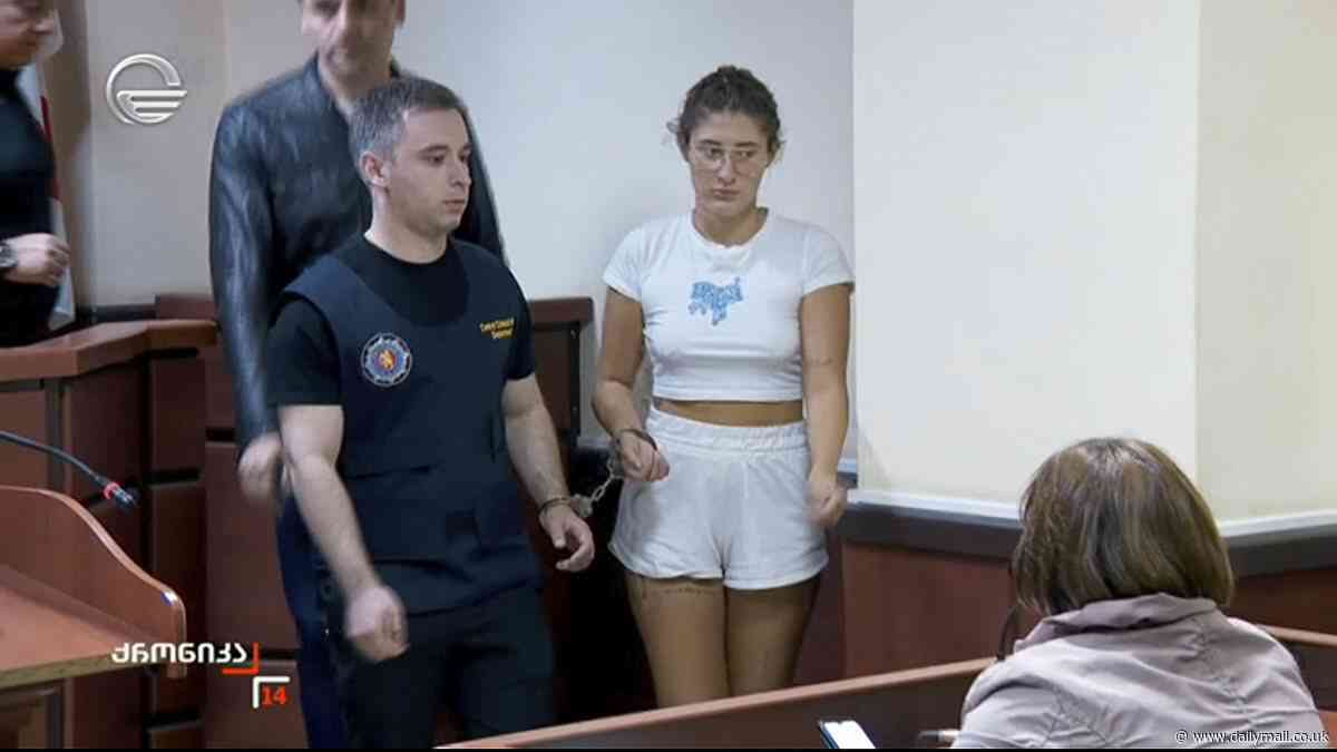 'Terrified' British student, 18, says she is pregnant as she appears in court on drugs charges after vanishing in Thailand then reappearing in Georgia accused of smuggling 30lb of cannabis