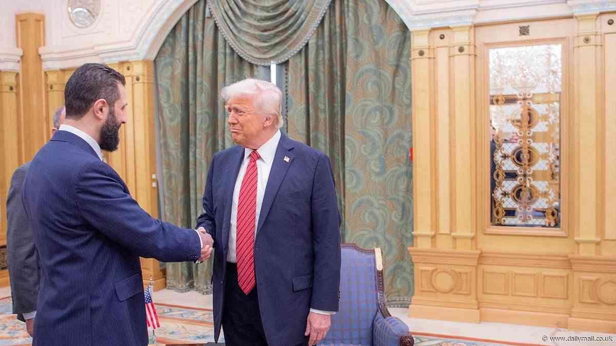 Trump meets with new 'young, attractive' Syrian leader after pledging to drop sanctions on war-torn country