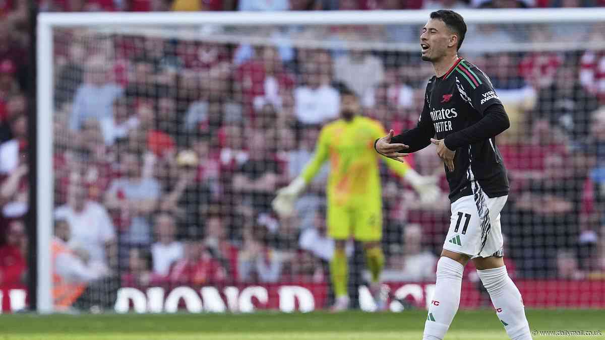 Arsenal hit with another injury scare as Gabriel Martinelli limps out of training - after being handed major boost as long-term absentee returns