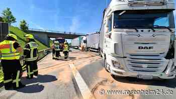 Unfall mit mehreren Fahrzeugen auf A8 bei Rosenheim: Vollsperrung in Richtung Süden