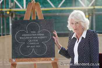 Camilla unveils foundation stone for new Westminster Abbey building