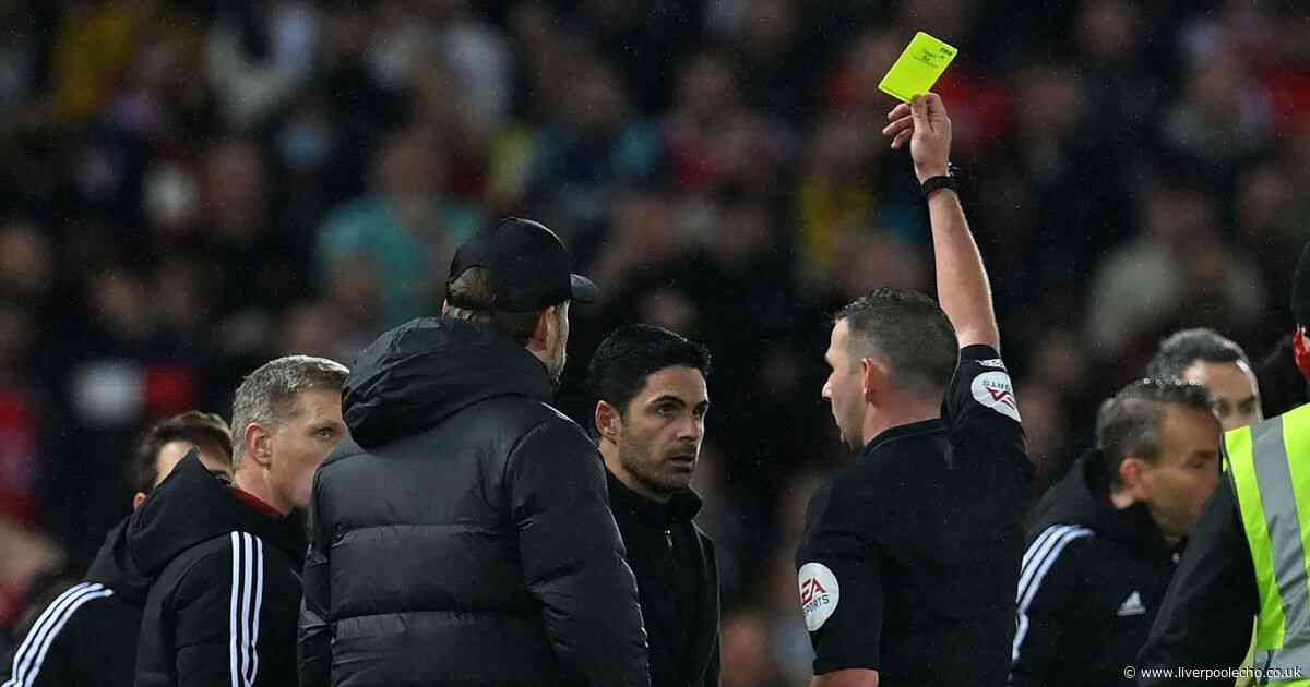 Mikel Arteta was held back from Liverpool touchline fight - and things weren't better this time