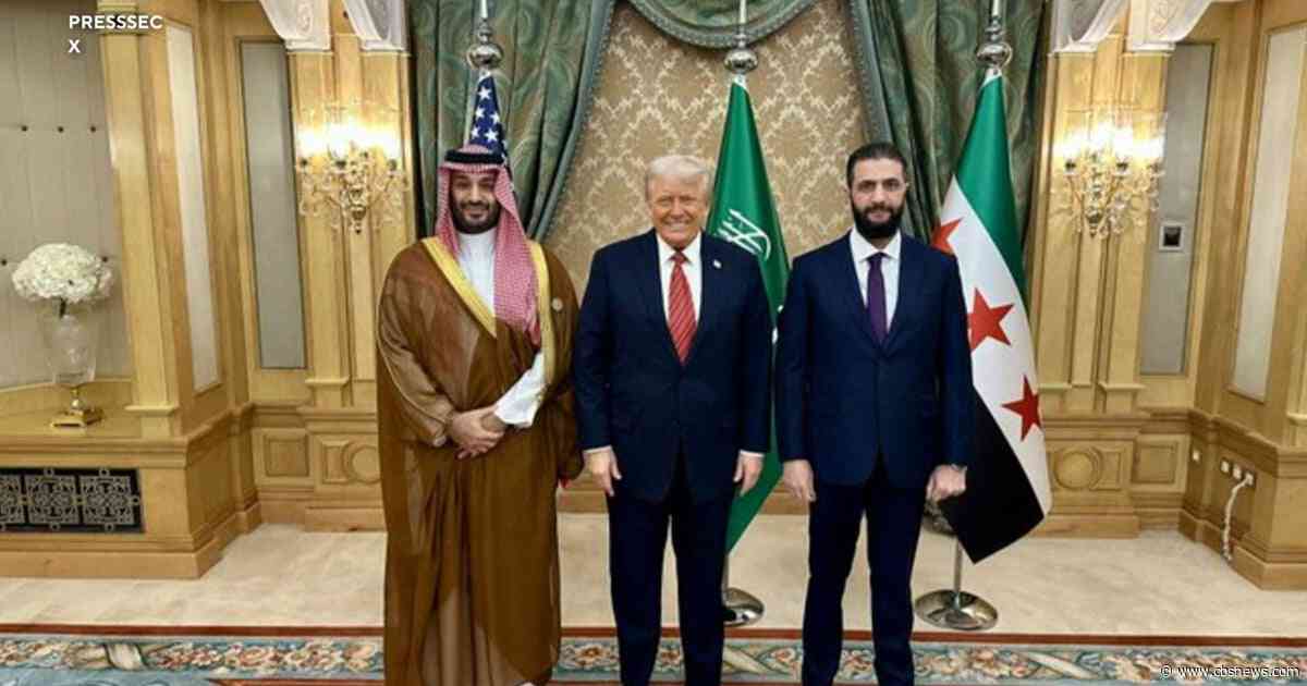 President Trump meets with Syria's new leader as questions remain about plane from Qatar