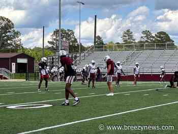 Video: Whippets spring football practice