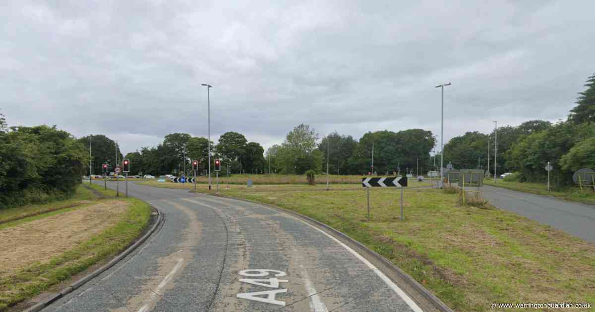 Heavy traffic and road closed after car collides with traffic lights