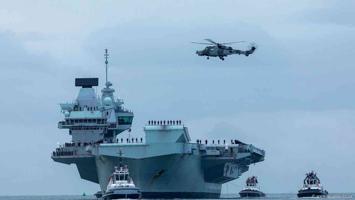Stinking Ship: hundreds of sailors aboard £3.5 billion Royal Navy aircraft carrier go months without a hot shower due to faulty storage tanks and spare parts shortage
