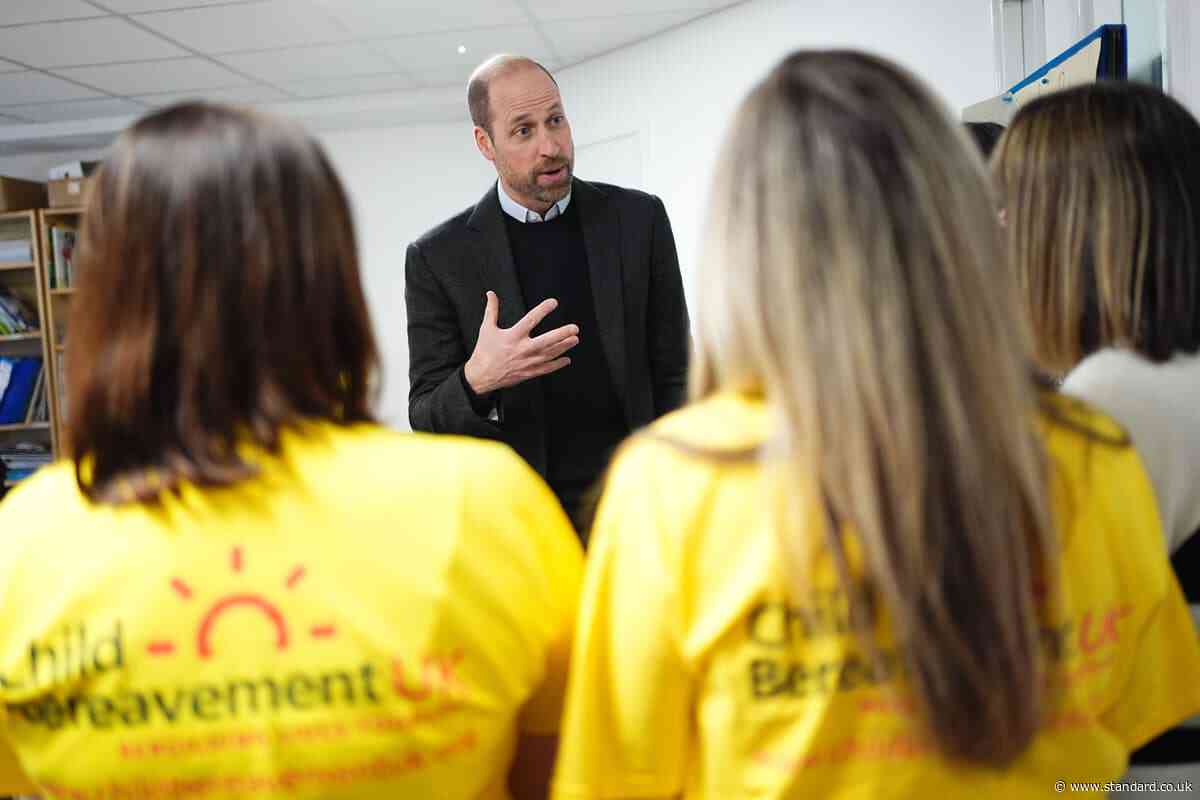 William describes grief as the ‘very worst pain’ as he backs charity merger