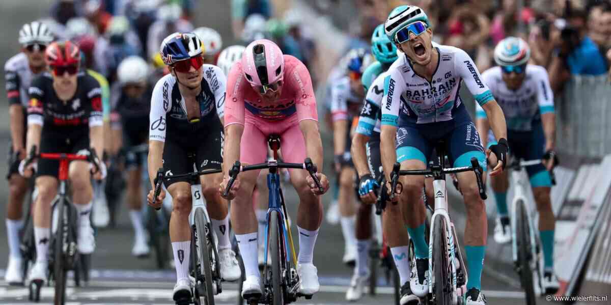 Giro 2025: Beresterke Mads Pedersen houdt Enrico Zambanini nipt af op lastige finish in Matera