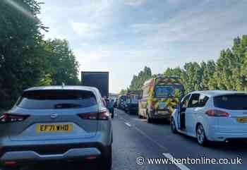 Long delays after M2 crash involving several cars