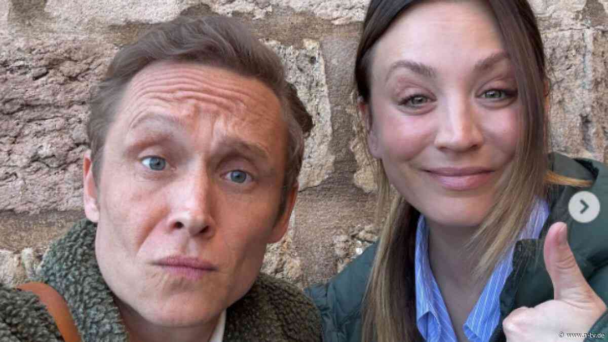 Spaß bei Dreharbeiten: Matthias Schweighöfer dreht mit Kaley Cuoco