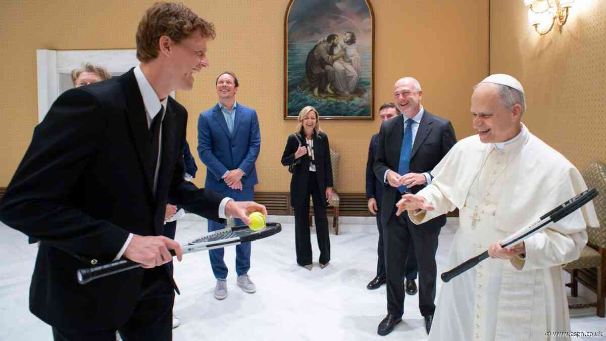 Sinner meets new pope Leo XIV on Rome off day