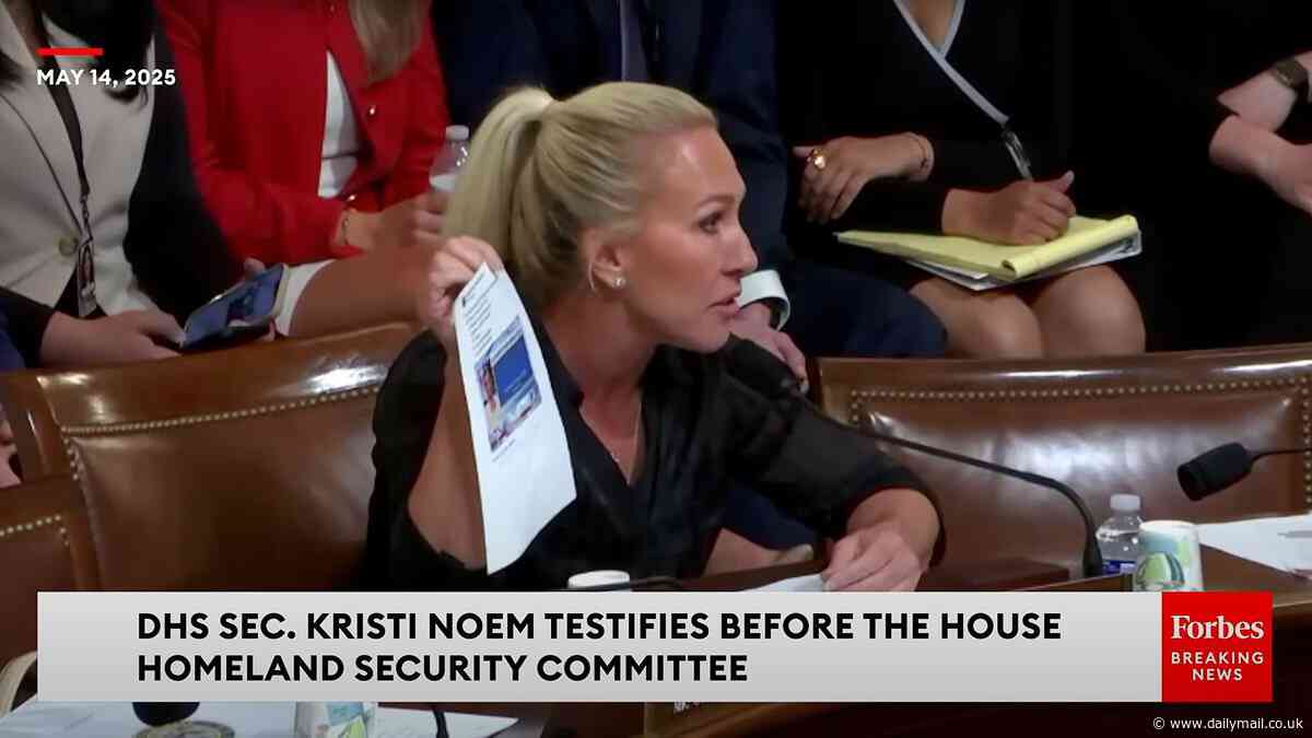 Explosive moment MAGA firebrand Marjorie Taylor Greene unloads on Democrat over MS-13 during ICE Barbie hearing