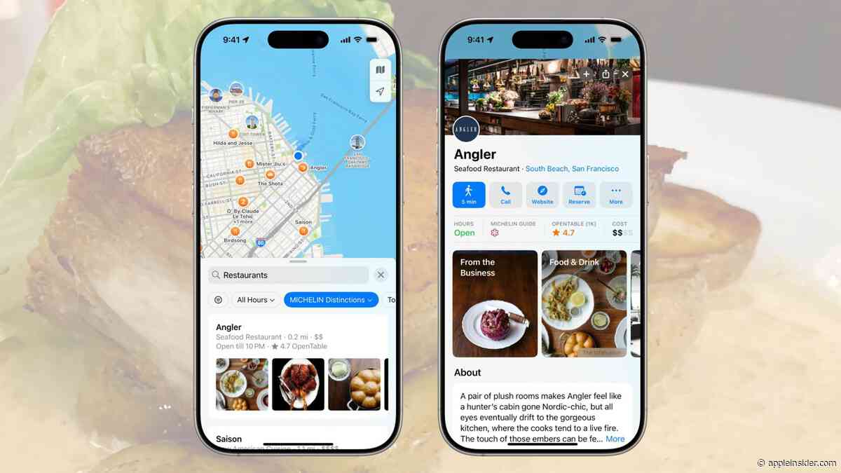Apple Maps adds Michelin reviews to help you find fine food