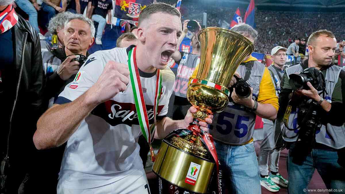 Joy for Lewis Ferguson as Scotland midfielder skippers Bologna to their first silverware in 51 years with Coppa Italia triumph over AC Milan