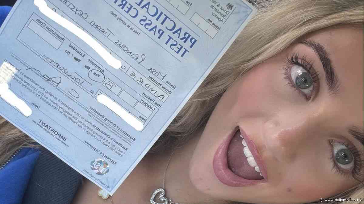 Princess Andre, 17, beams as she reveals she's passed her driving test - after enjoying a spot of shopping at Selfridges