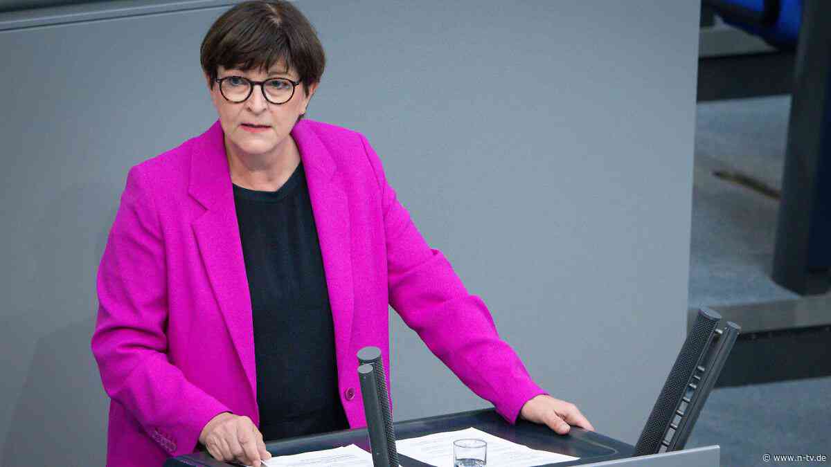 Genervt von Personaldebatte: Esken will nicht gegen SPD "giften"