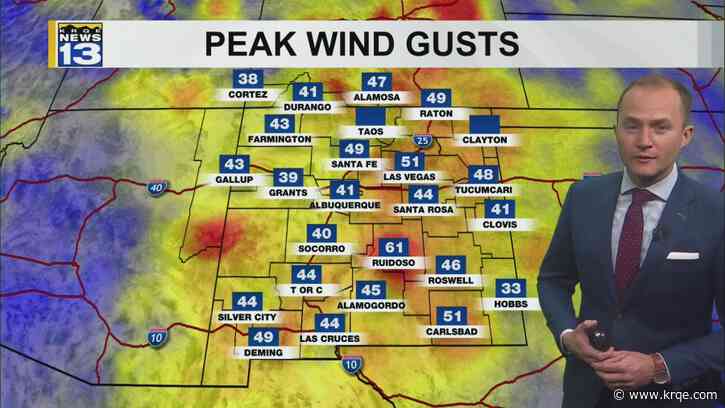 Lighter winds return Thursday