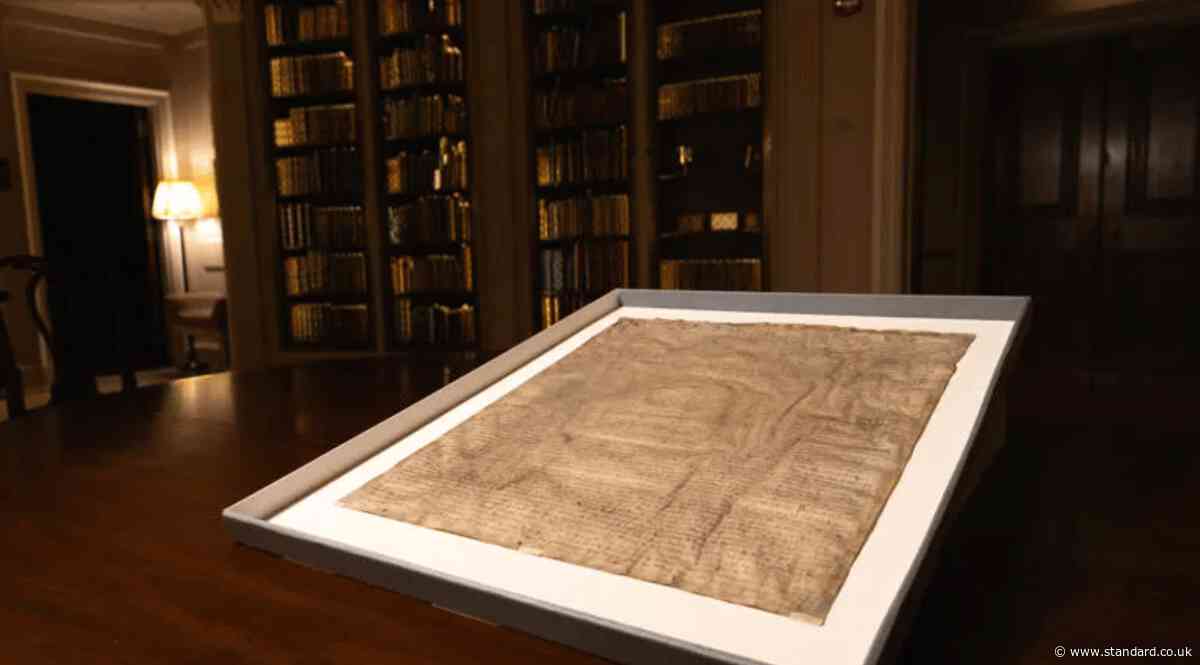 What is the Magna Carta as Harvard document now believed to be an original?