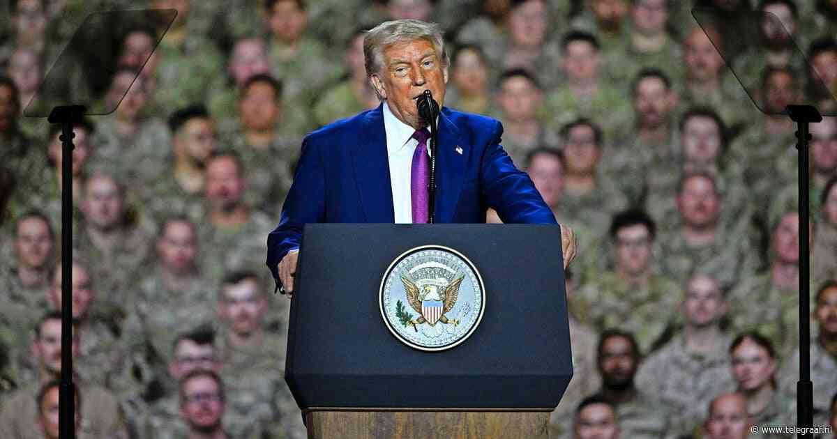 Trump bezoekt militairen in Qatar en zinspeelt wéér op derde termijn: ’Daar moeten we over nadenken’