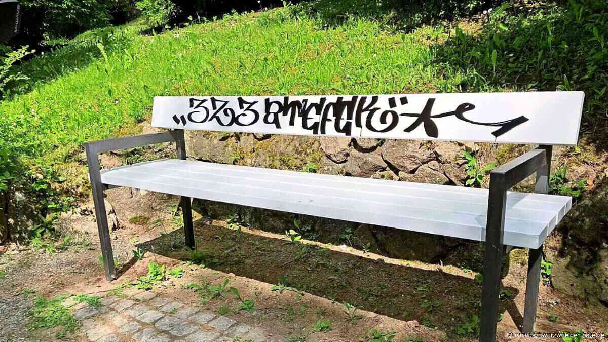 Im Bad Wildbader Kurpark: Schmierereien sorgen für Ärger