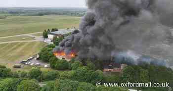 HUGE fire and smoke seen billowing from Bicester Heritage site