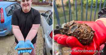 Pictured: Grenade found in Oxford as bomb squad called out