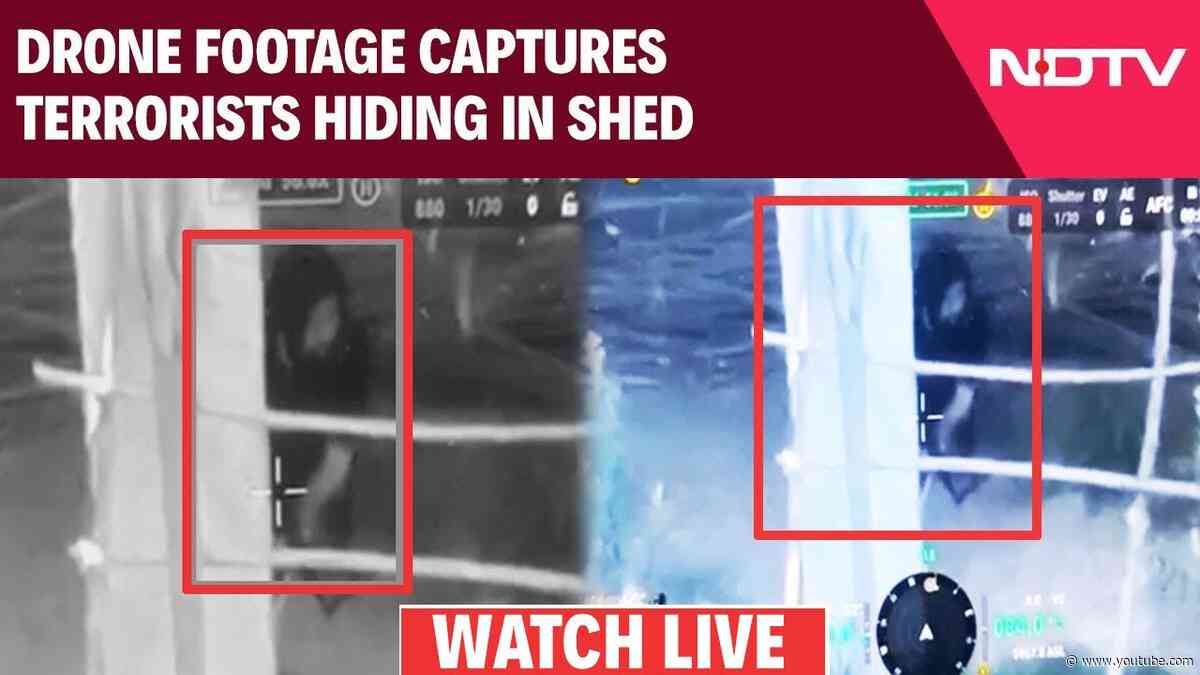 J&K Encounter | Drone Footage Shows Terrorists Hiding In Shed Before Fierce J&K Encounter