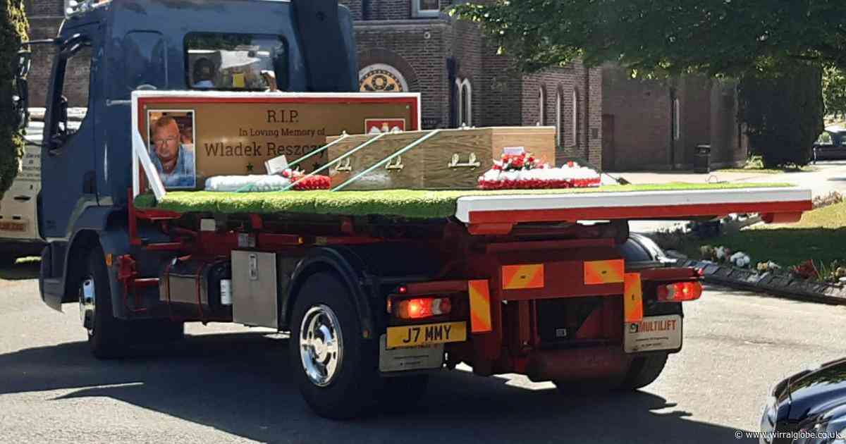 Wirral man carried to his funeral on the back of a flatbed truck
