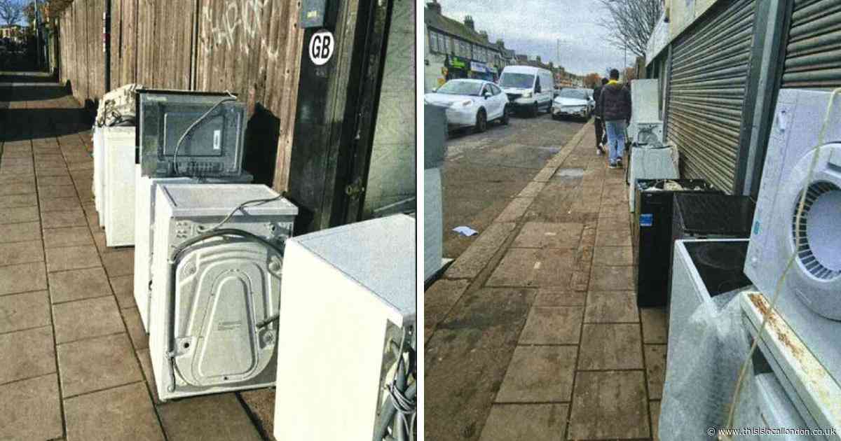 Shop fined after blocking pavement with washing machines