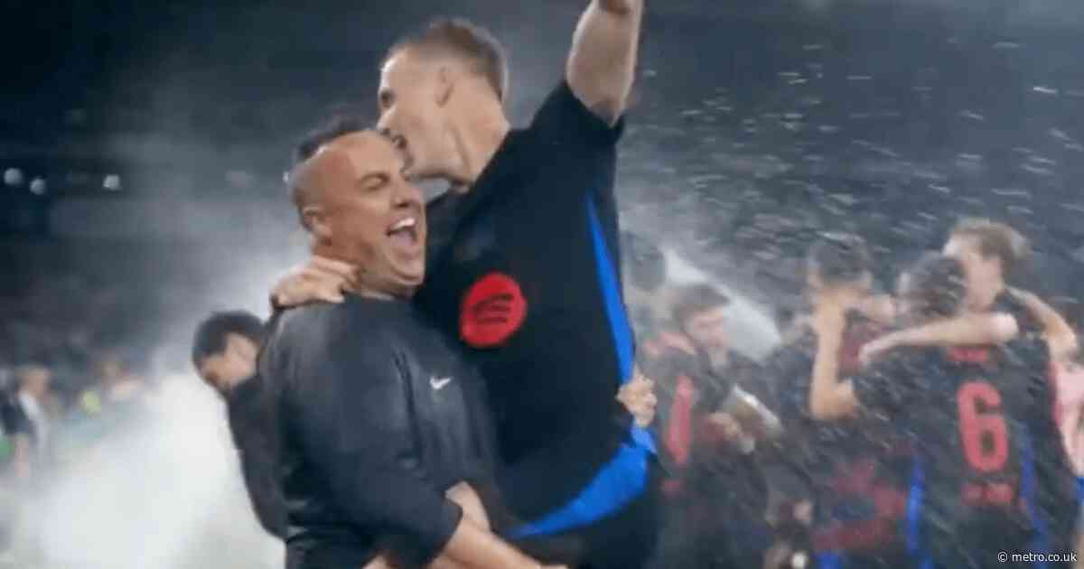 Espanyol turn on sprinklers to dampen Barcelona’s La Liga title celebrations