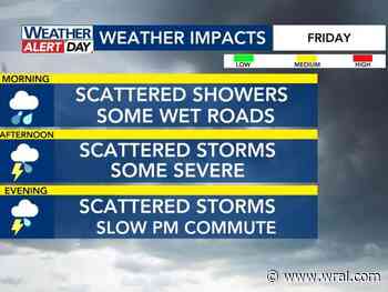 WRAL Weather Alert Days: Steamy, stormy day on tap for Friday