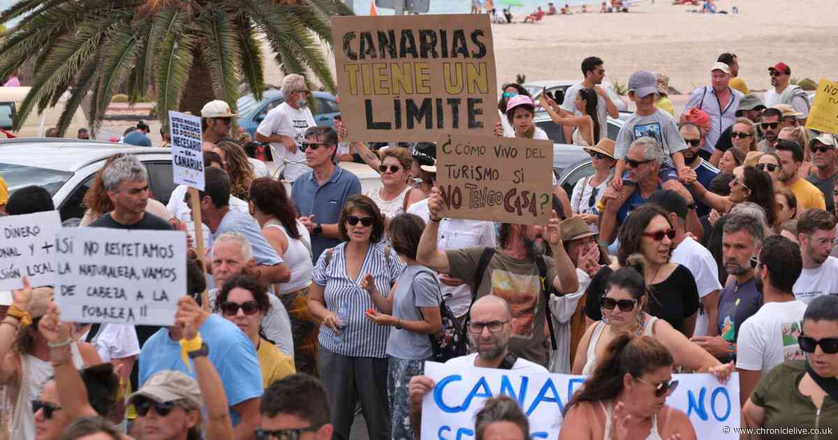 Brits told 'stop coming' to Canary Islands as 132,000 protesters set to march
