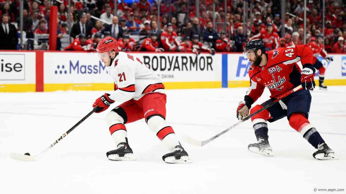 Canes prospect Nikishin makes NHL debut in G5