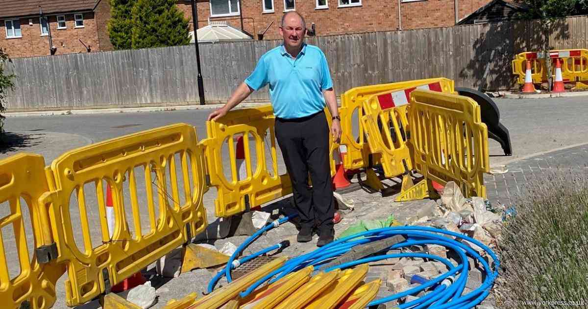 Yorkshire Water dumps rubble on pensioner's property then leaves it for months