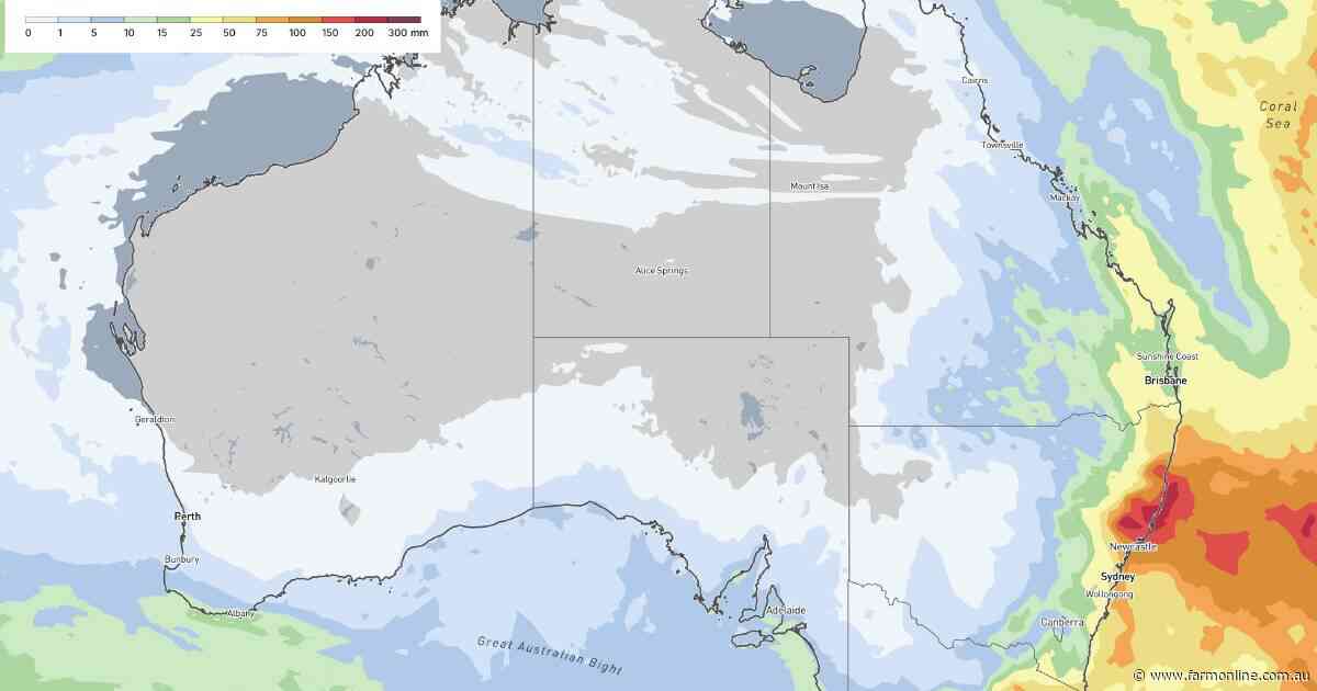 Light rain then frost for the southeast, while the east coast is drenched