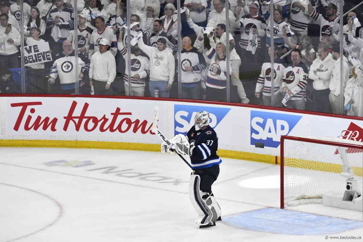 Hellebuyck gets run support, posts shutout in must-win Game 5 for Jets