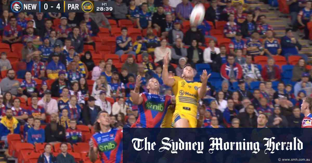 Moses leaps high to finish Brown's kick