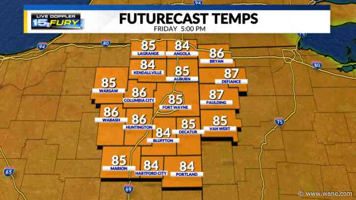 More heat today showers & storms coming: Much cooler weekend temps