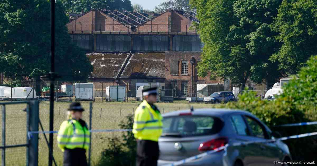 Two firefighters and member of public dead after fire at ex-RAF base